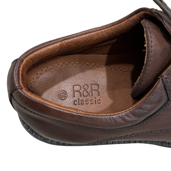 Vintage R&R Classic Brown Leather Lace-Up Walking Shoes – Men's Size 10 NWOT - Picture 7 of 10